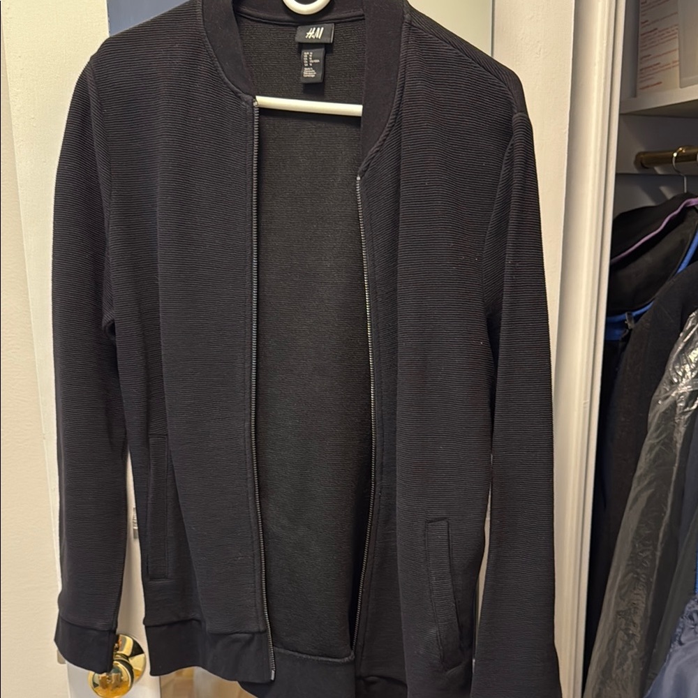 H&M Black Zip Up Sweater